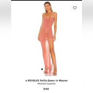 x REVOLVE Follie Gown in Mauve NWT sz Small